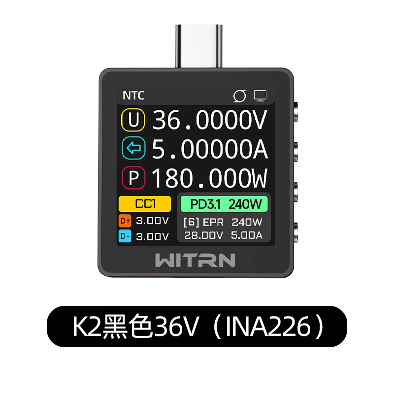 Usb Ammeter Tester - WITRN K2 INA226 36V voltage and