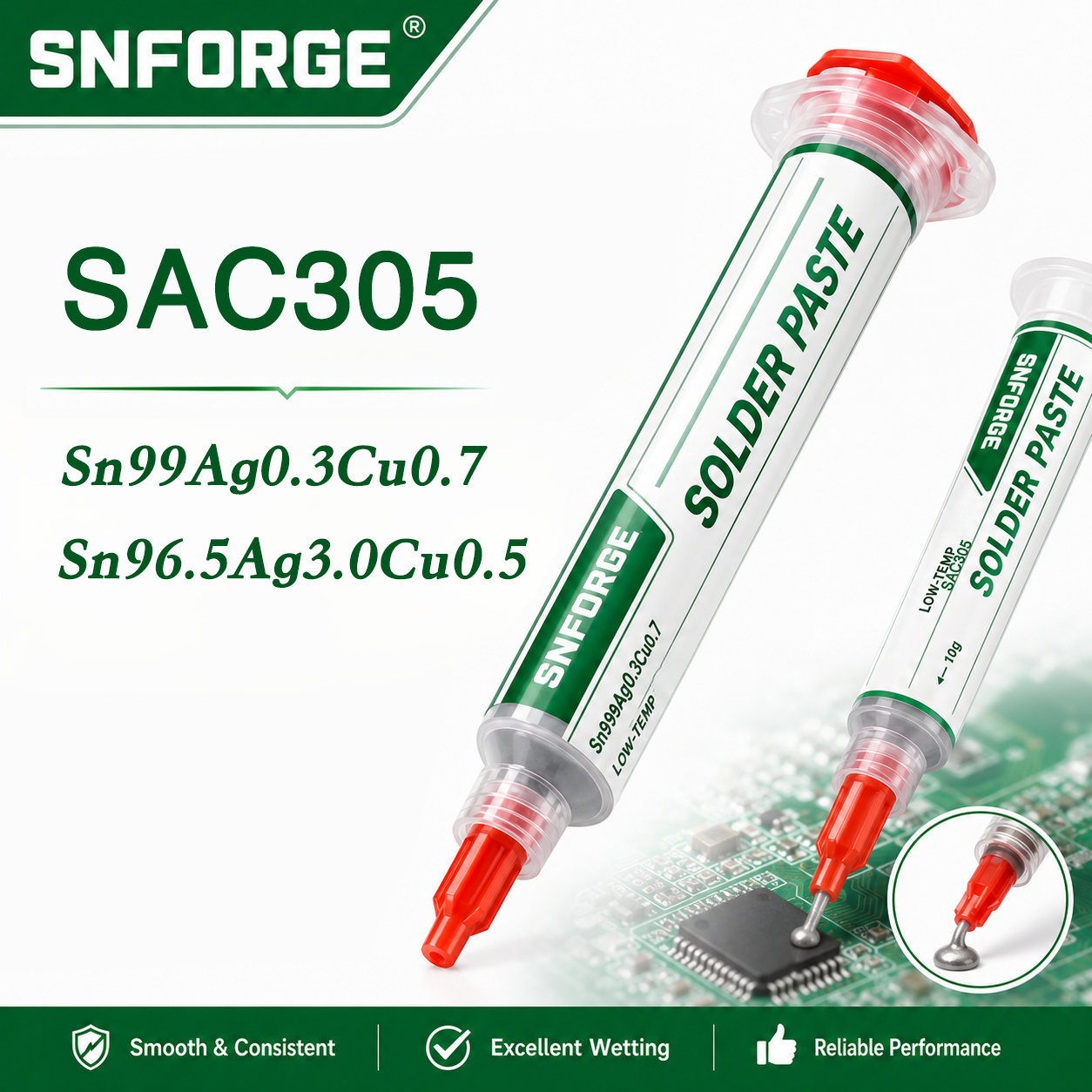 Electronics Repair Center - SAC305 Solder Paste Welding Tin Sn99Ag0.3Cu0.7
