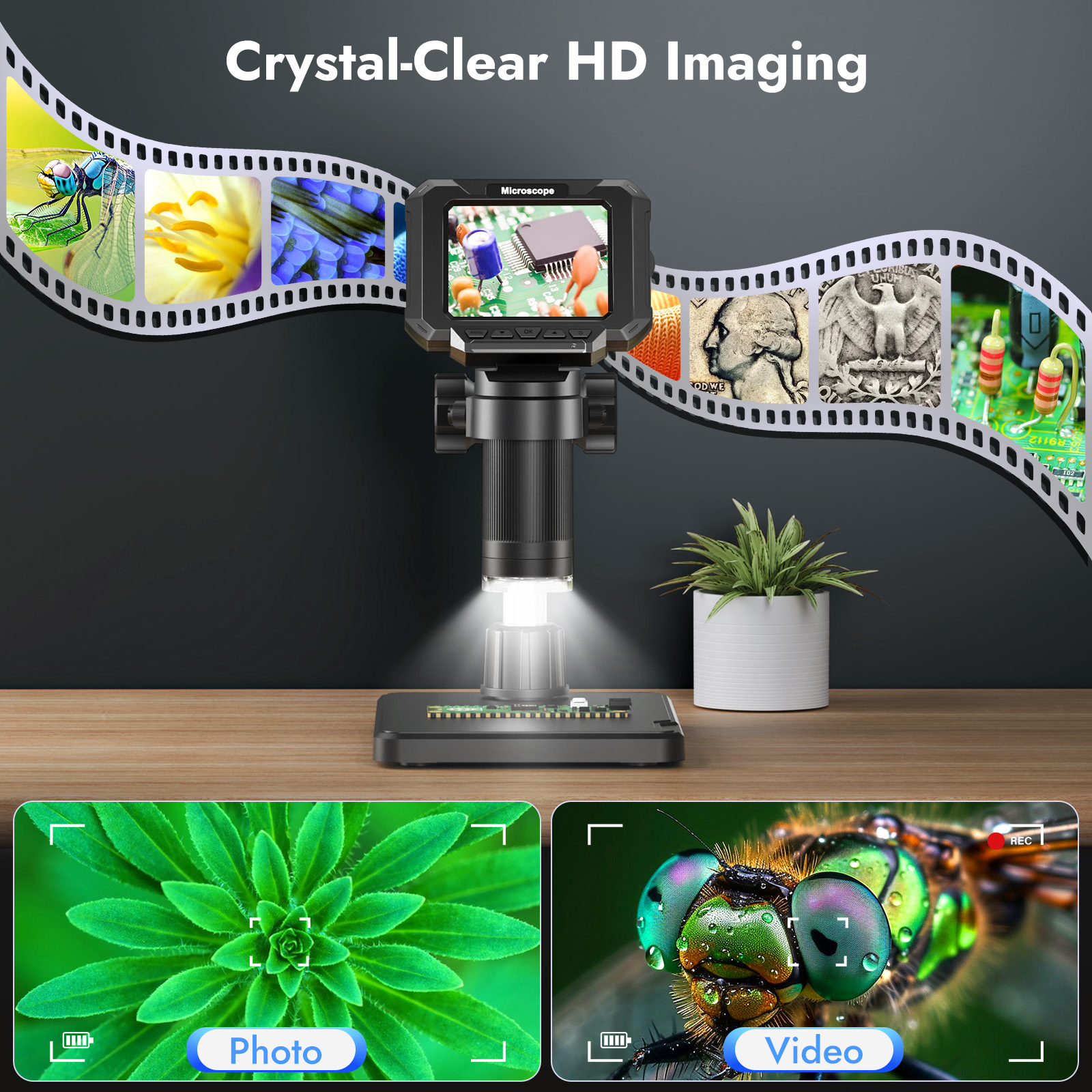 Digital Microscope 2.8 inch 10 - Electronics Repair Videos recensione e prezzo