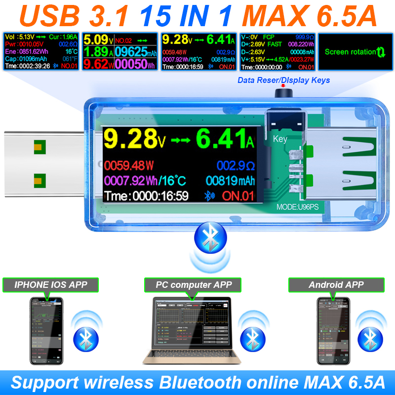 15 IN 1 USB 3.1 Tester DC Digi - Usb Ammeter Tester recensione e prezzo