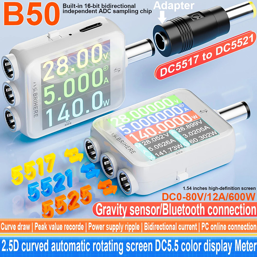 B50 DC 4.5-80V Digital Power M - Usb Ammeter Tester recensione e prezzo