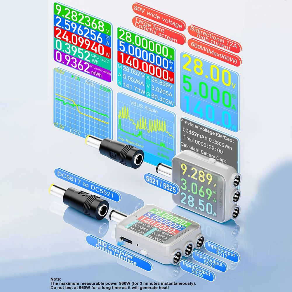 B50 DC 4.5-80V Digital Power M - Usb Ammeter Tester recensione e prezzo