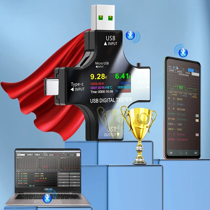 USB Tester DC Type-C PD Digita - Usb Ammeter Tester recensione e prezzo
