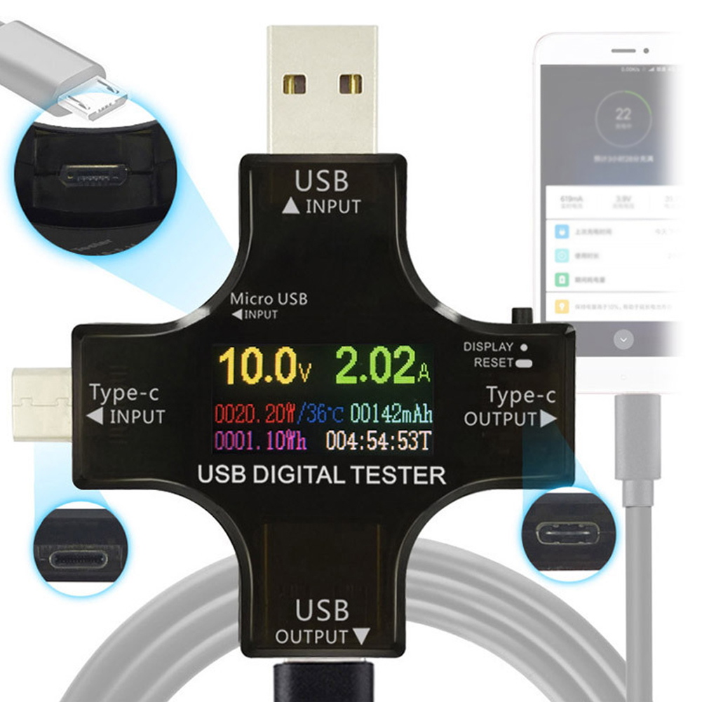 USB Tester Type-C PD Color Dig - Usb Ammeter Tester recensione e prezzo