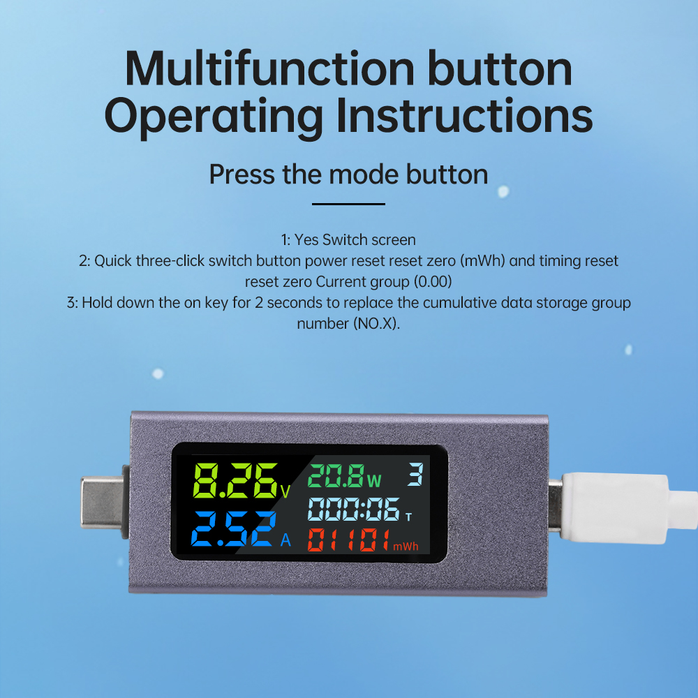 USB TYPE-C Tester DC 4.5-50V 0 - Usb Ammeter Tester recensione e prezzo